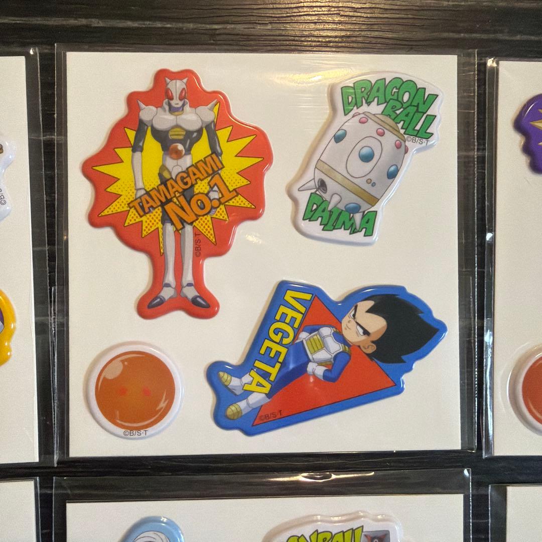 ぷっくりシール明治 ドラゴンボールDAIMA全7種類 コンプリート (牛乳付き)